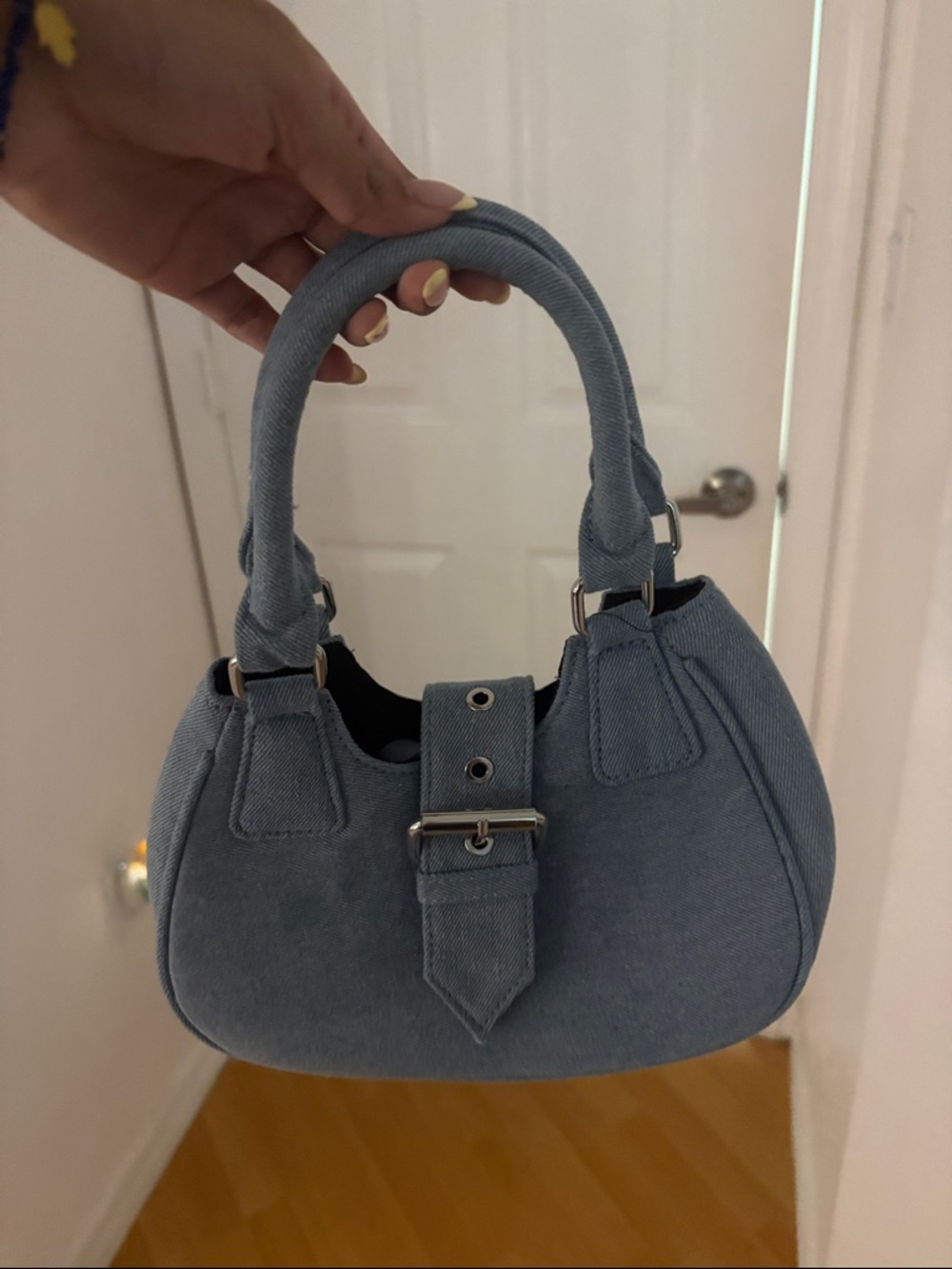 Forever 21 Light Blue Denim Mini Satchel